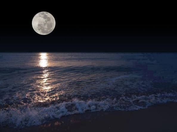 moon ocean